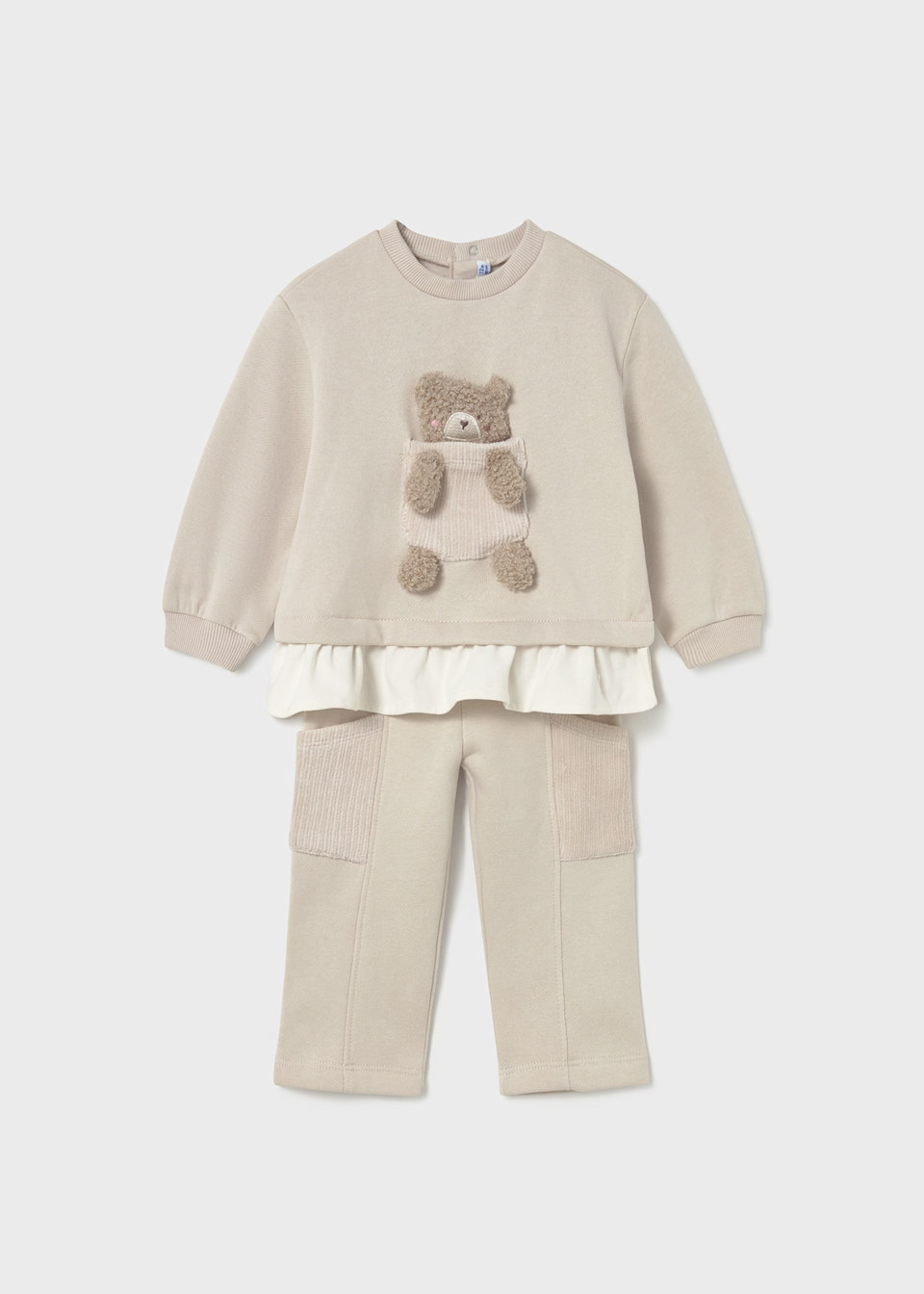 Baby bear motif tracksuit set