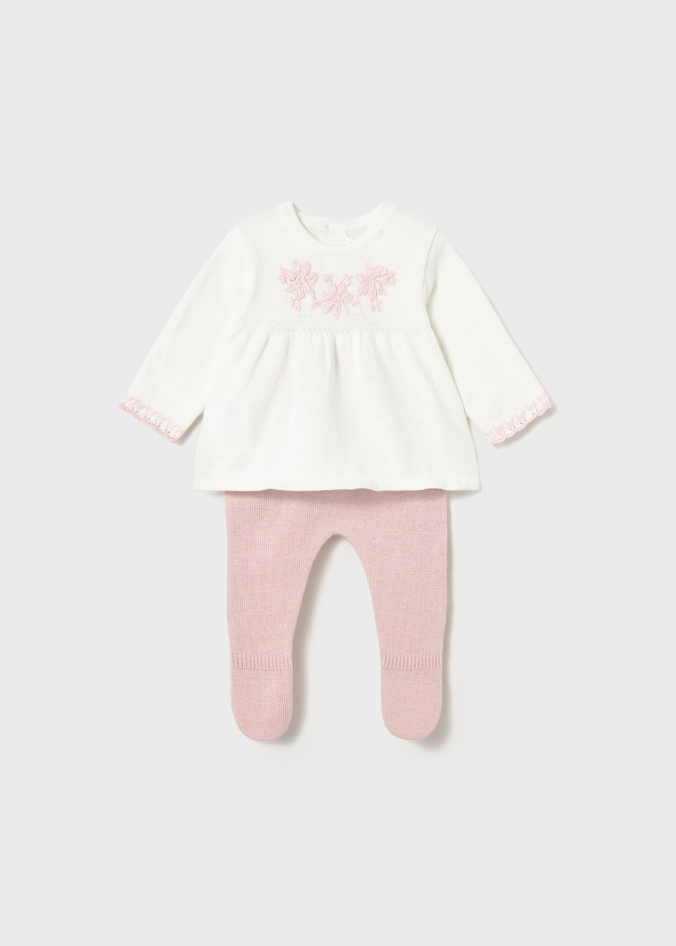 Newborn girl's leggings and jumper set