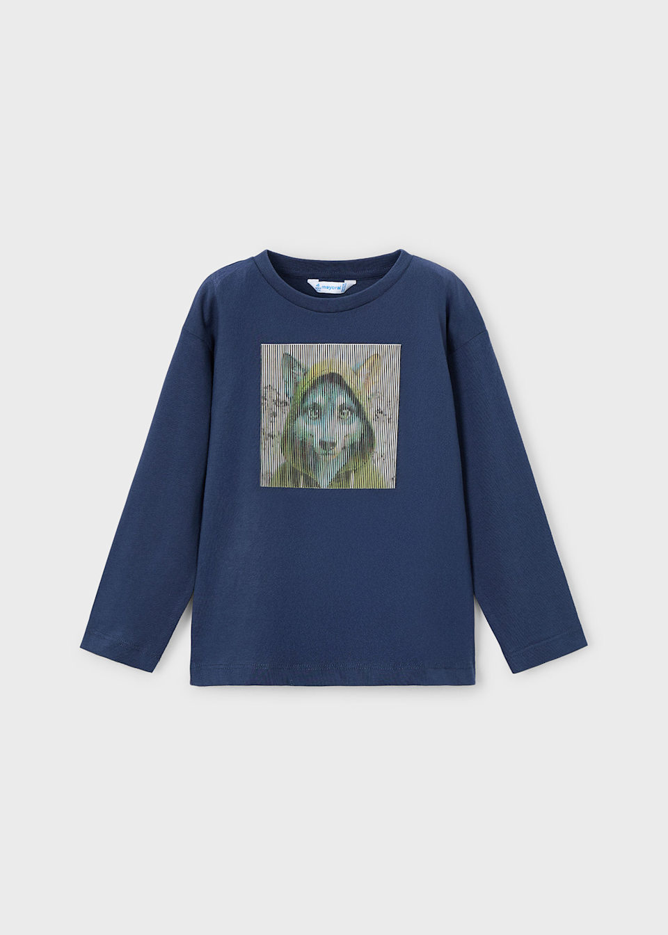 Boys long sleeved wolf shirt