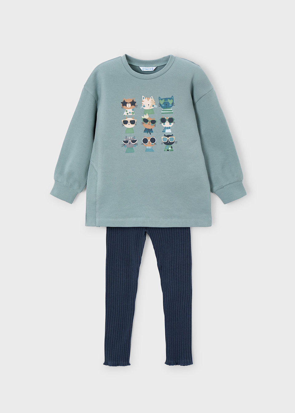 Girls rib knit legging and jumper set