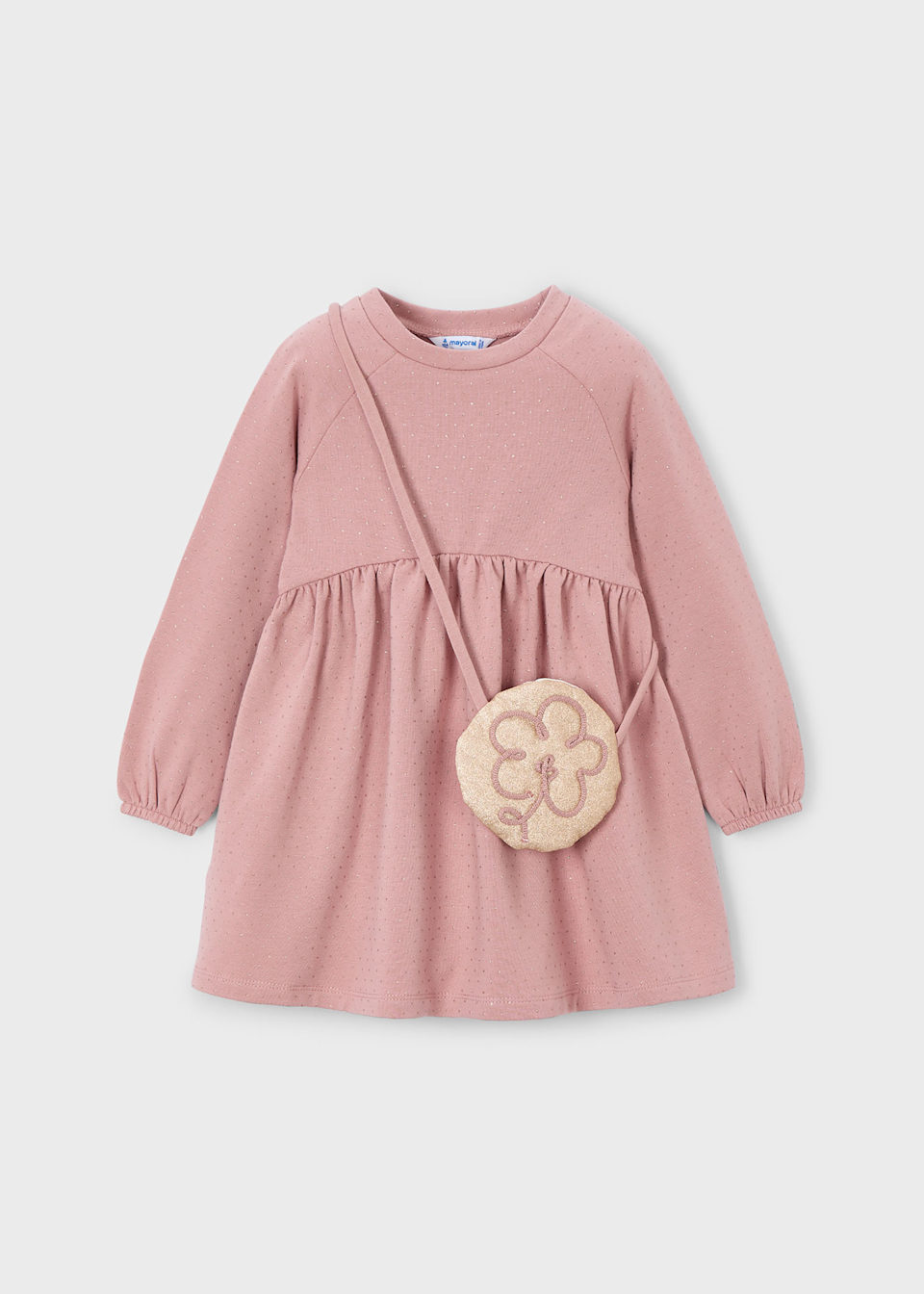 Girls fleece dress with bag