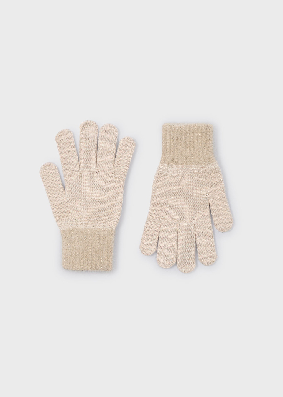 Girls knitted fur gloves