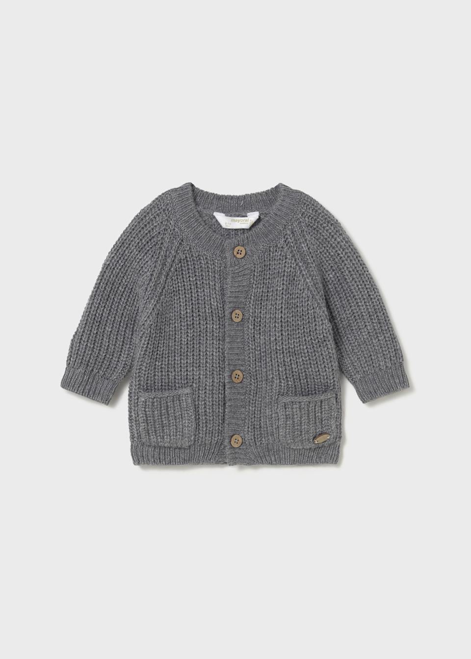Newborn unisex knitted cardigan