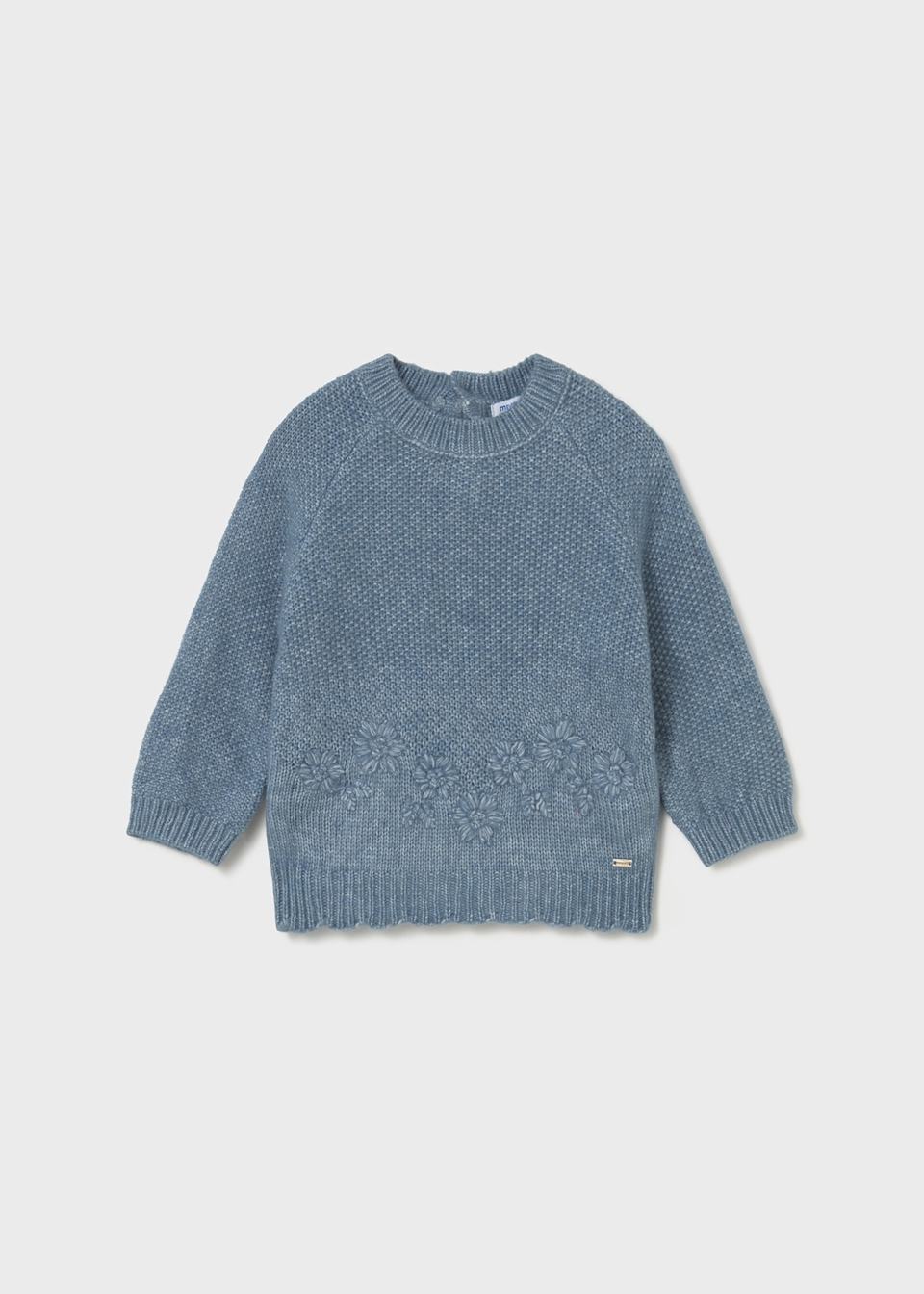 Baby embroidered flower jumper