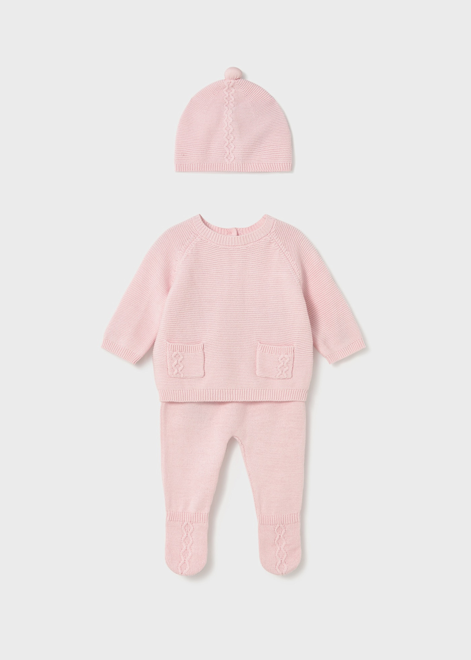 Newborn 3 piece footed trouser set