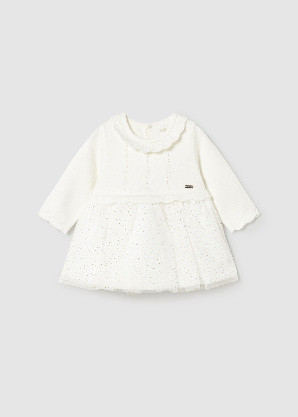Newborn Girl Tulle and Knit Dress