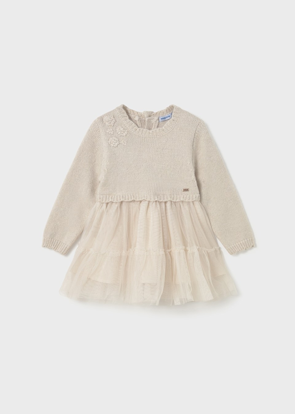 Baby combined knitted dress