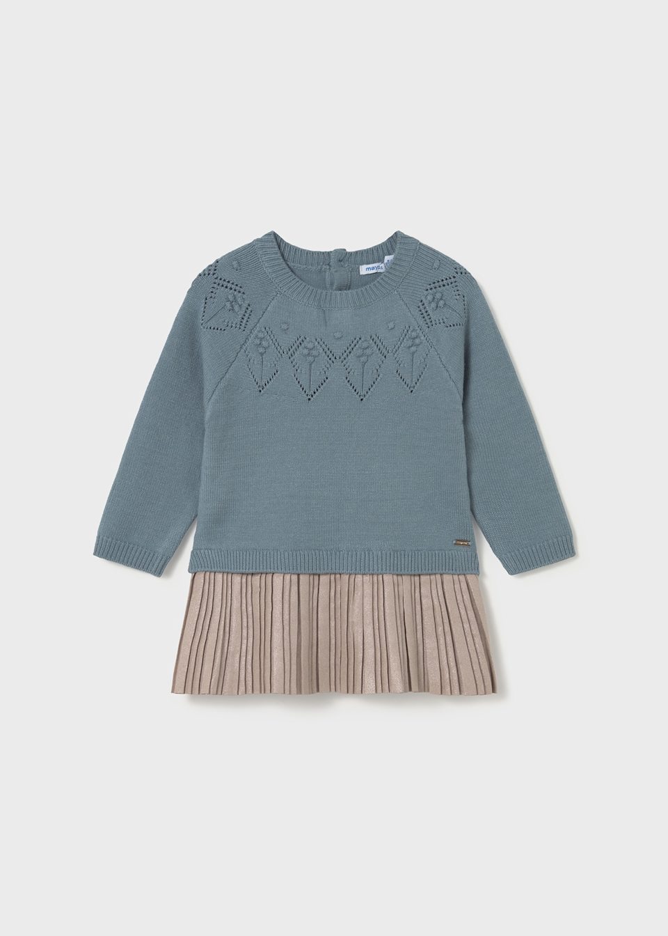 Baby combined knitted dress