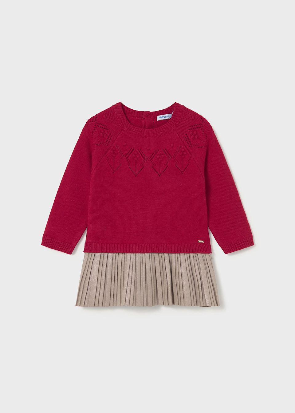 Baby combined knitted dress