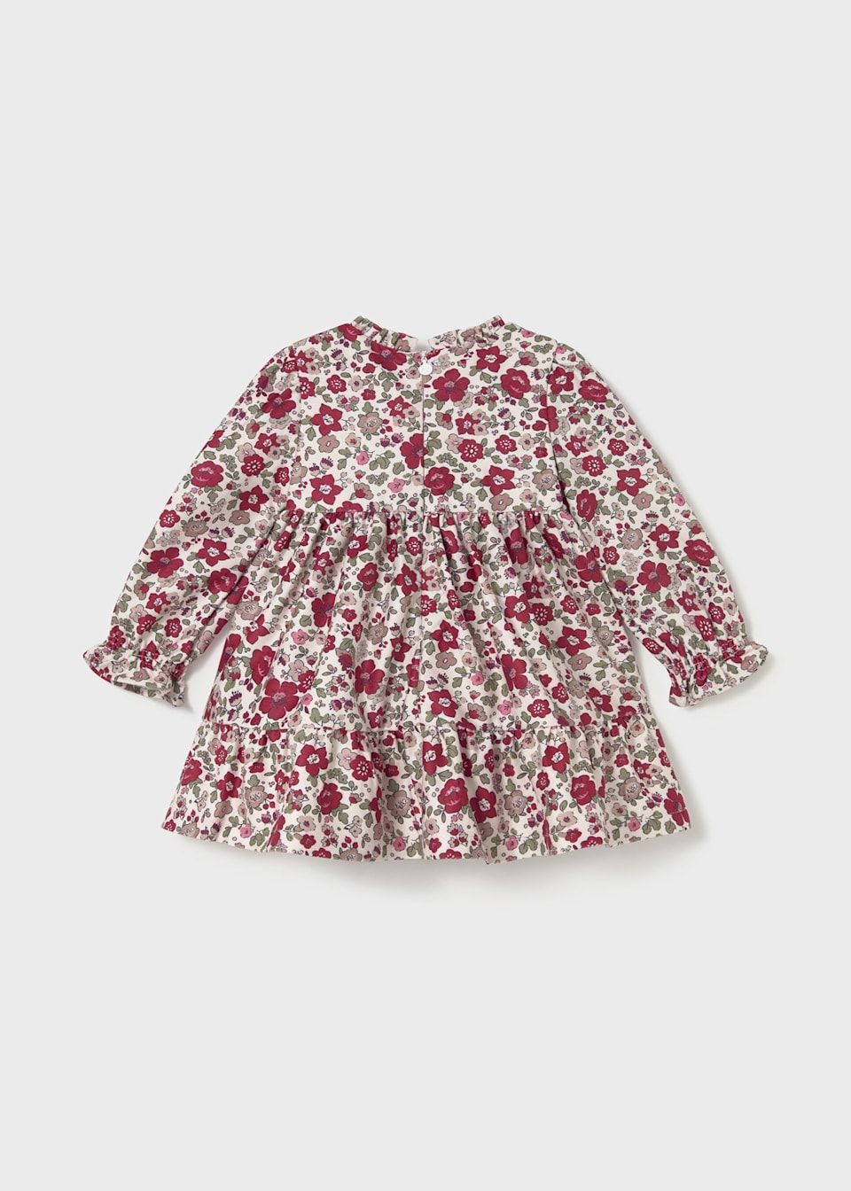 Vestido terciopelo con volantes bebé