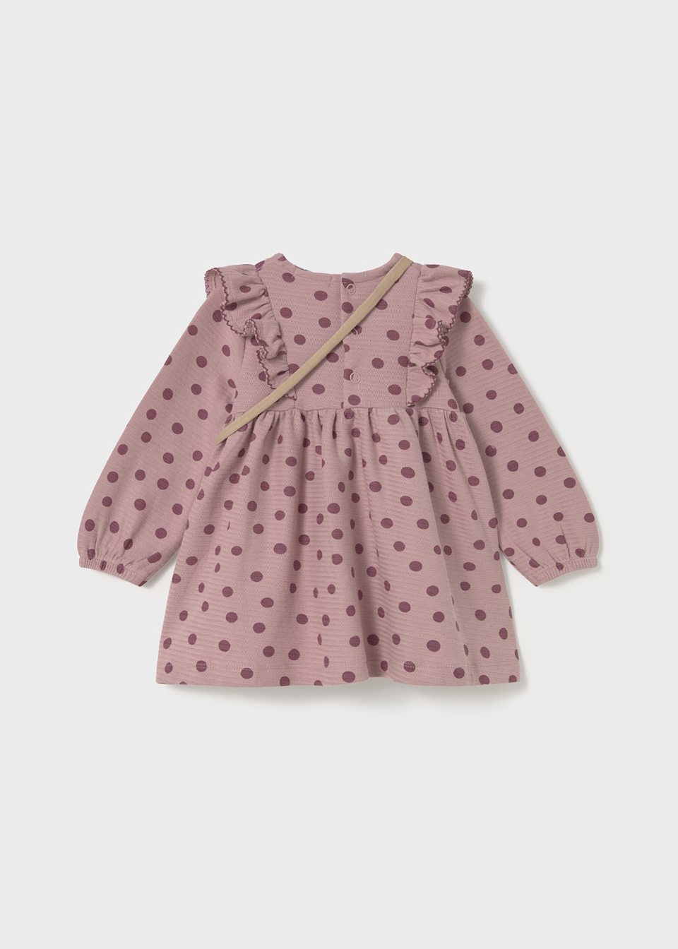 Vestido estampado con bolso bebé