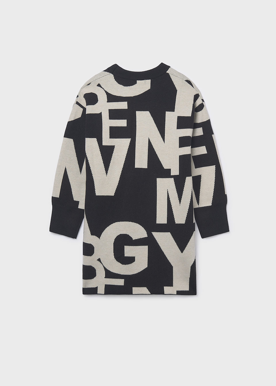Girls jacquard letter dress
