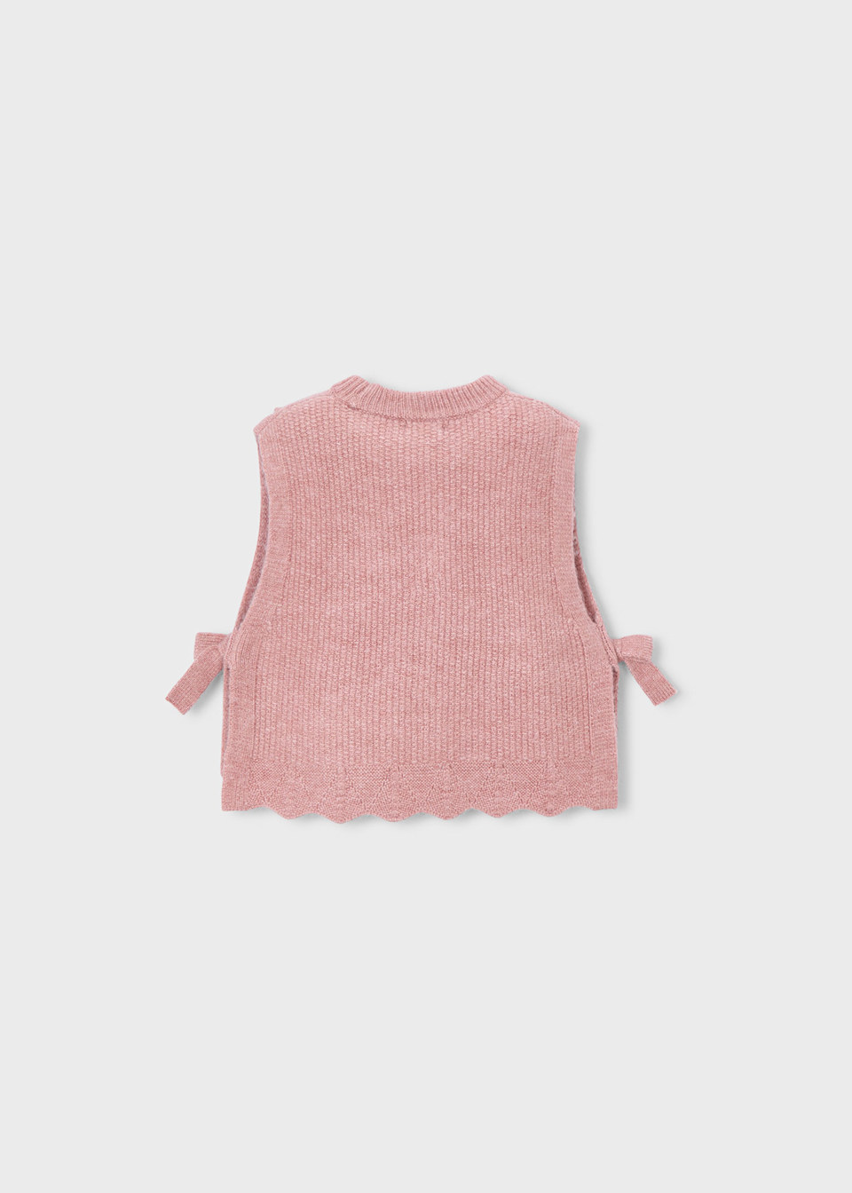 Girls knitted vest with bows