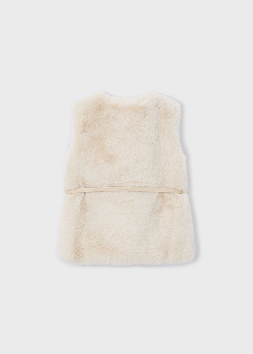 Girls fur gilet with belt