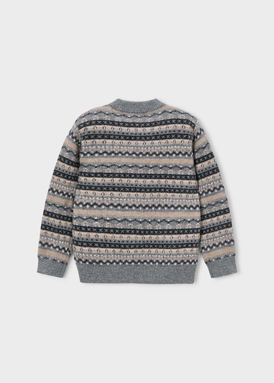 Boys jacquard motif jumper