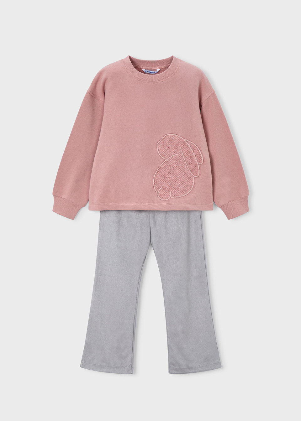 Girls legging and embroidered jumper set