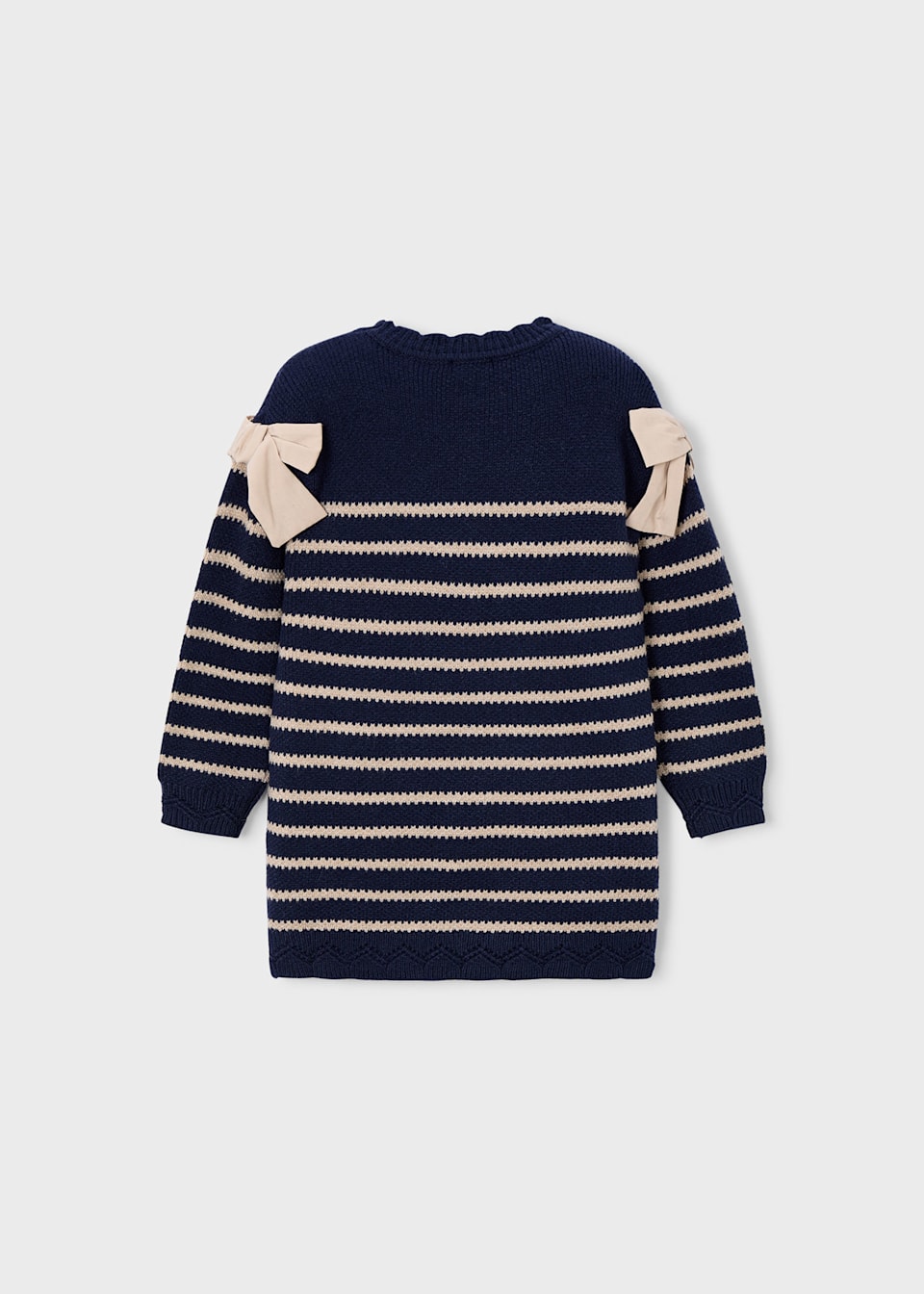 Robe rayée à nœud fille