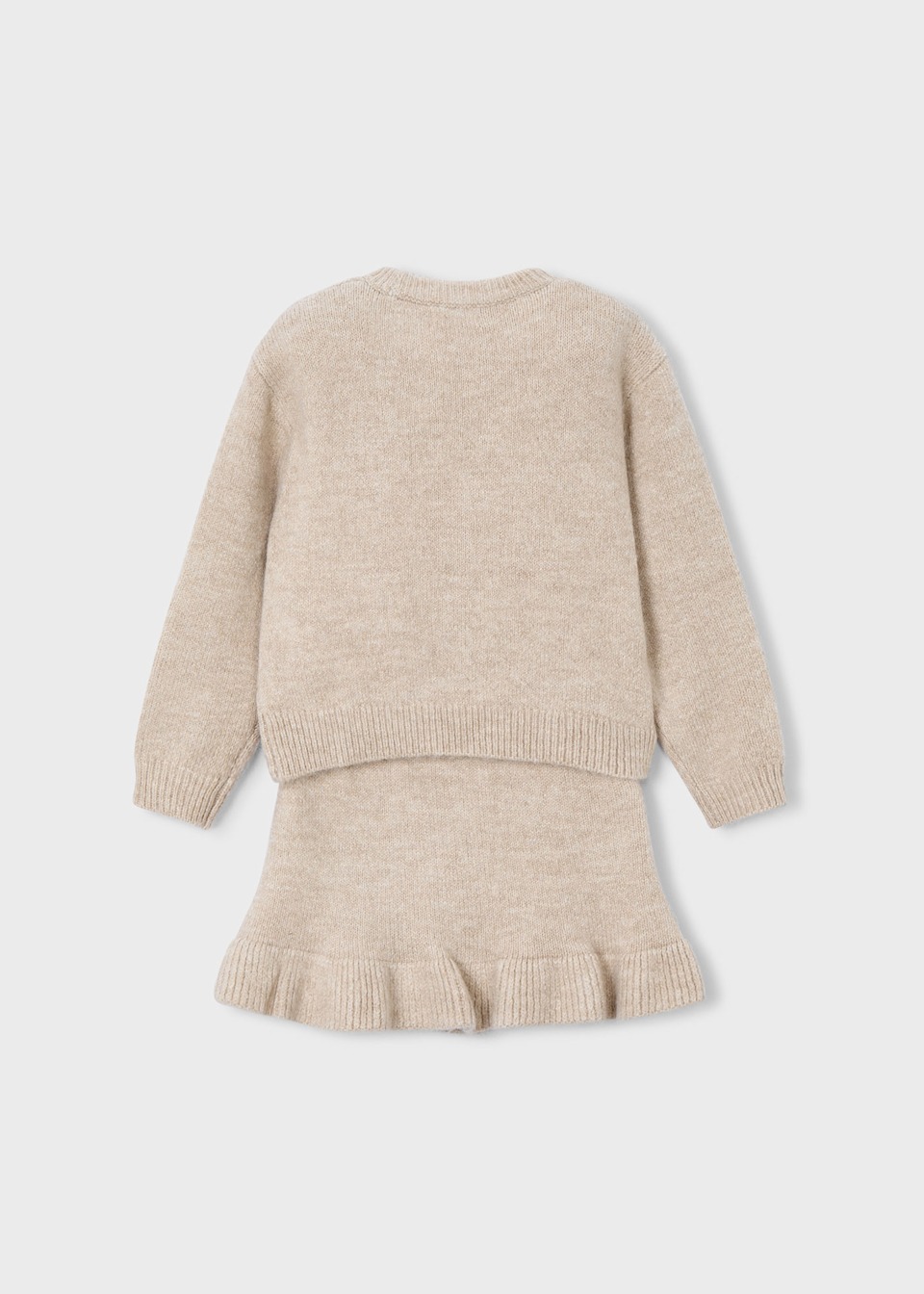 Girls knitted skirt and jumper set