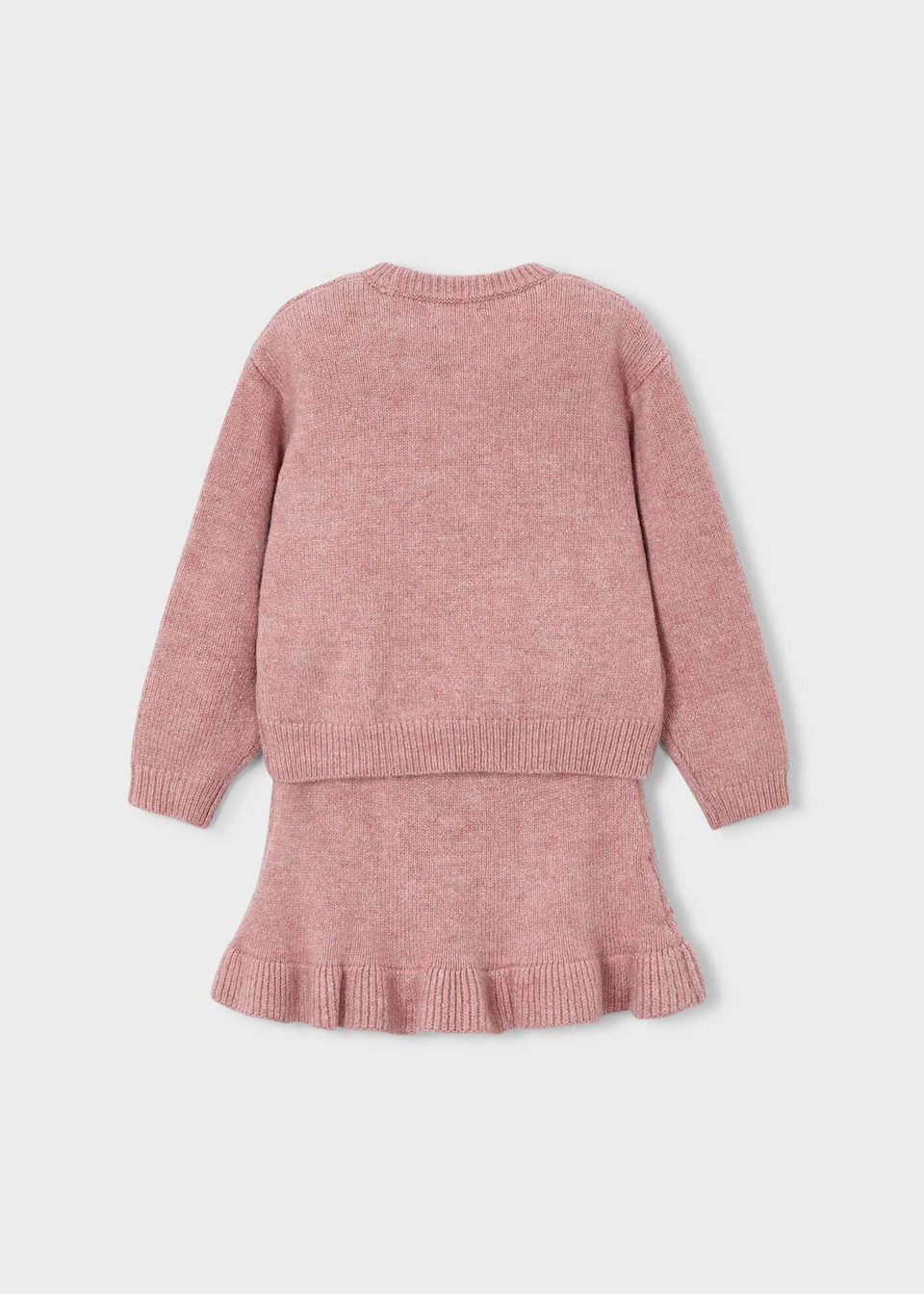 Girls knitted skirt and jumper set
