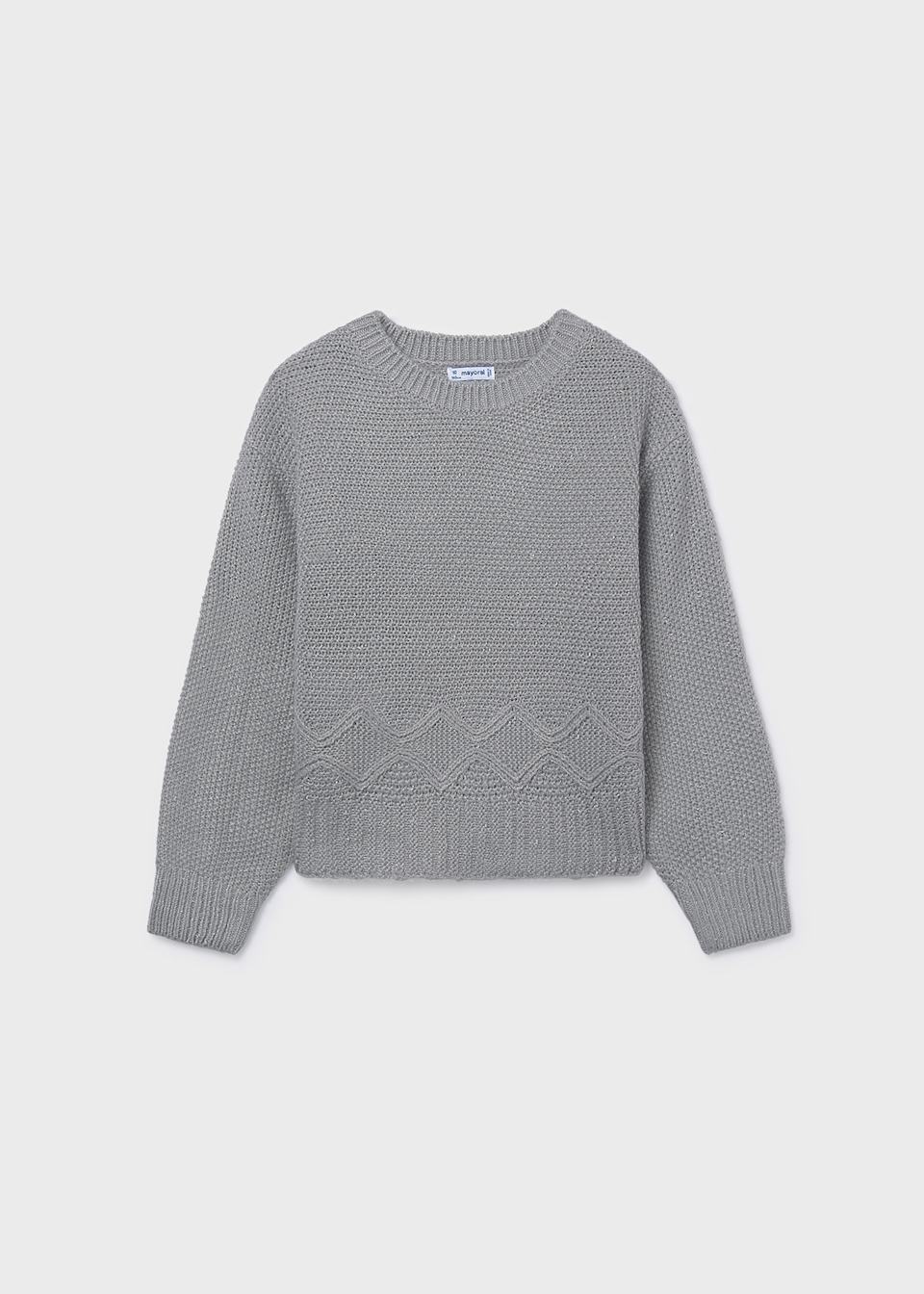 Girls metallic yarn jumper