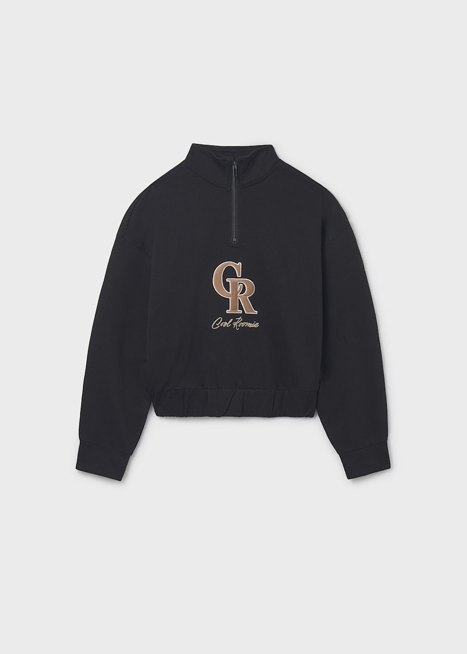Girls embossed letter jumper