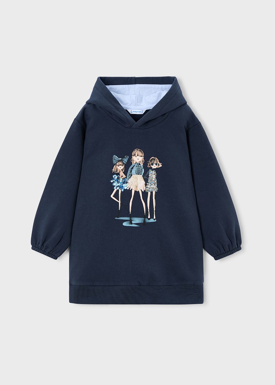 Robe en molleton à capuche fille