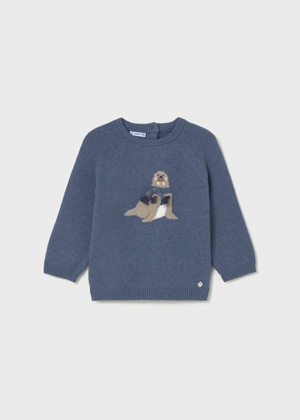 Pull intarsia animal unisex bébé