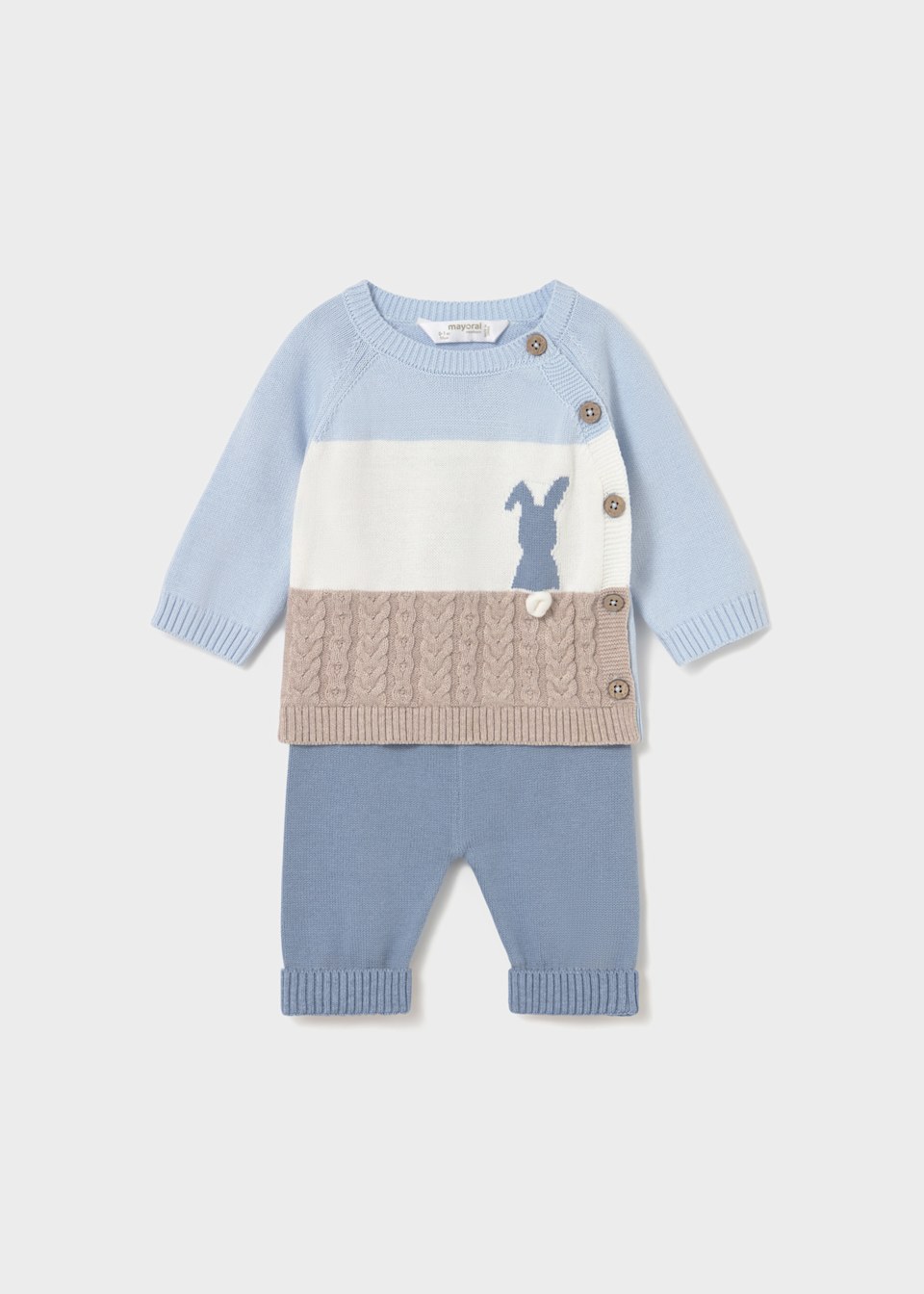Newborn knitted jumper and trousers set