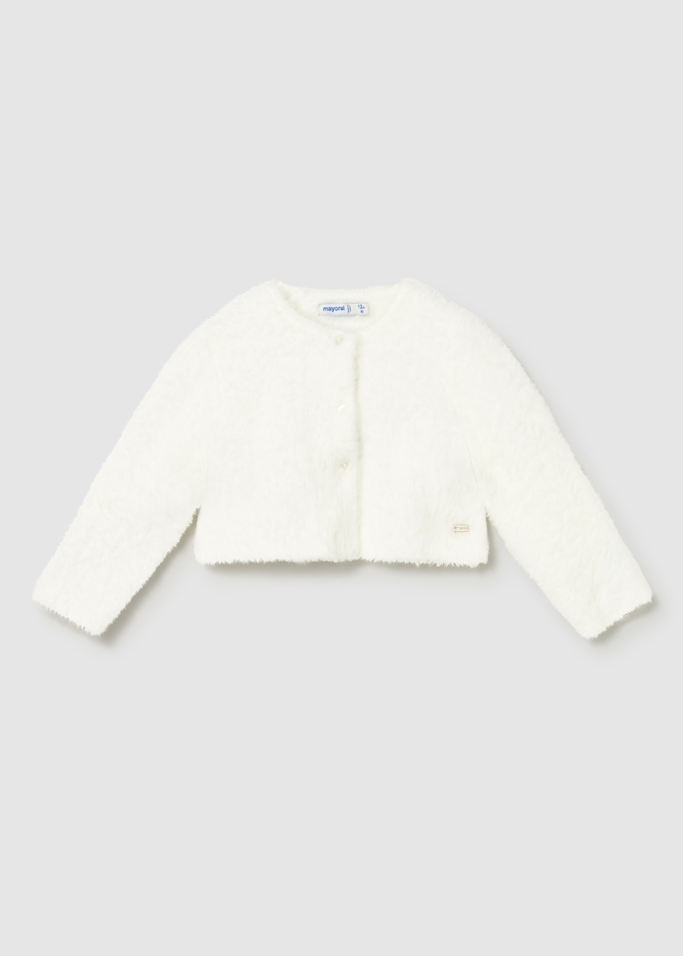 Baby fluffy knitted cardigan