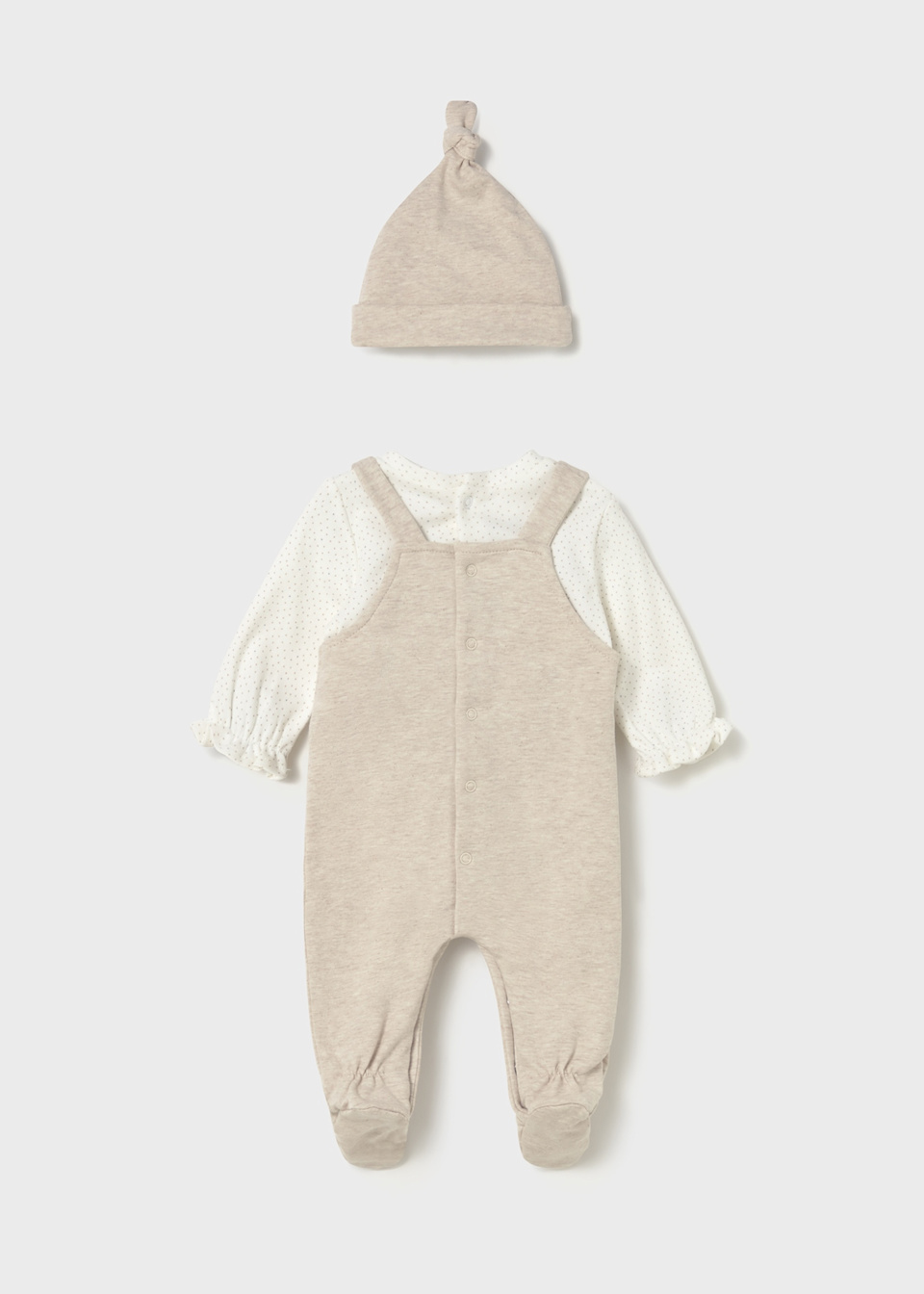 Newborn dungarees set with hat