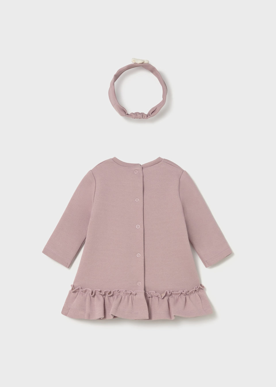 Vestido con diadema recién nacida