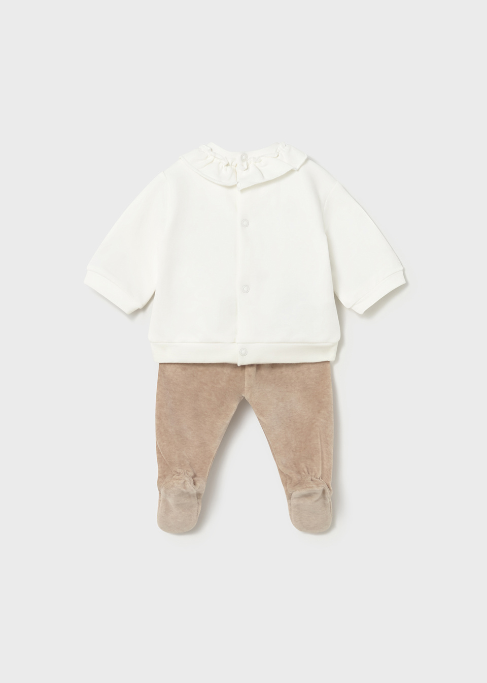 Conjunto polaina y sudadera recién nacida