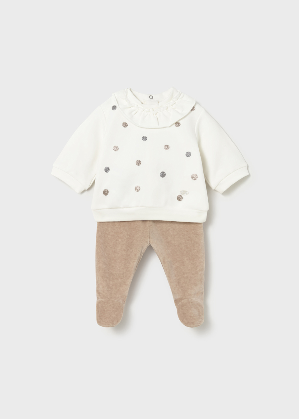 Newborn girl's leggings and sweatshirt set