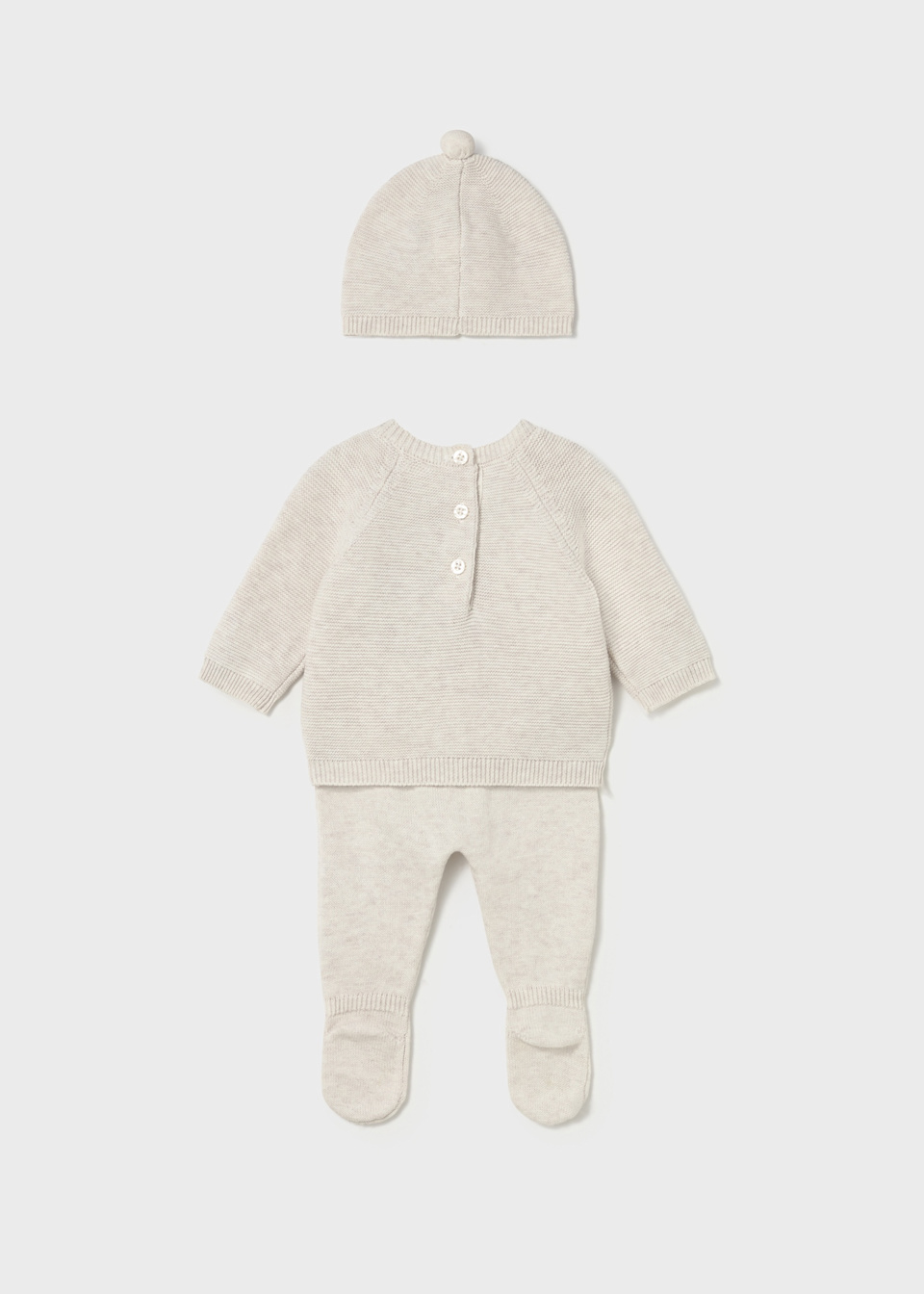 Conjunto 3 piezas polaina recién nacida