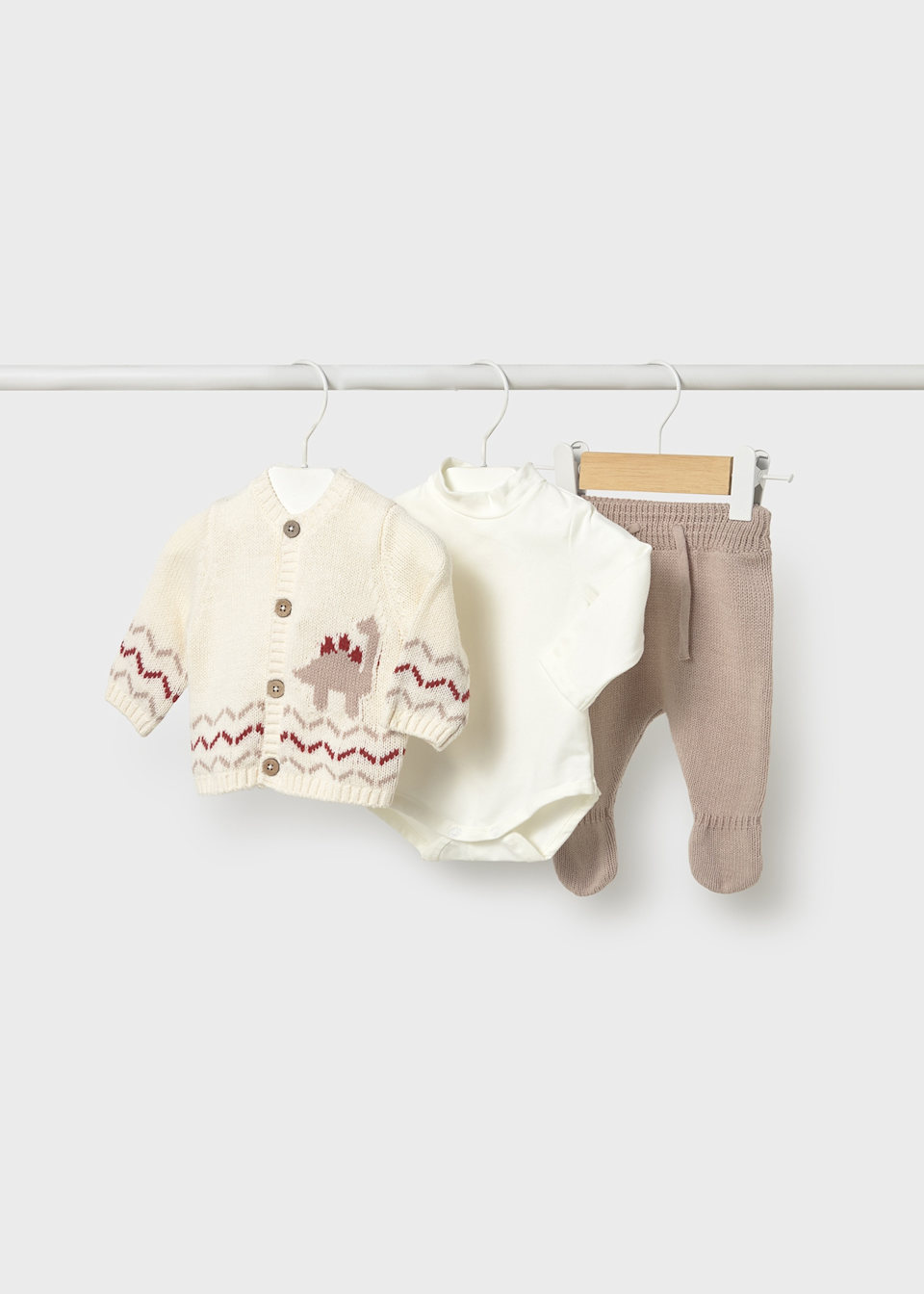 Newborn 3 piece footed trouser set