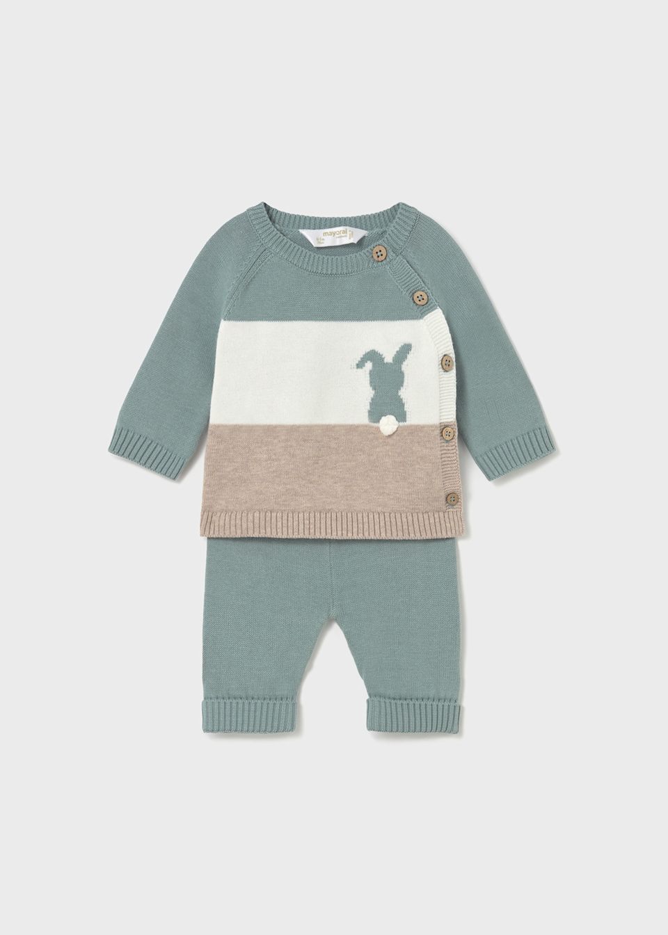 Newborn knitted jumper and trousers set