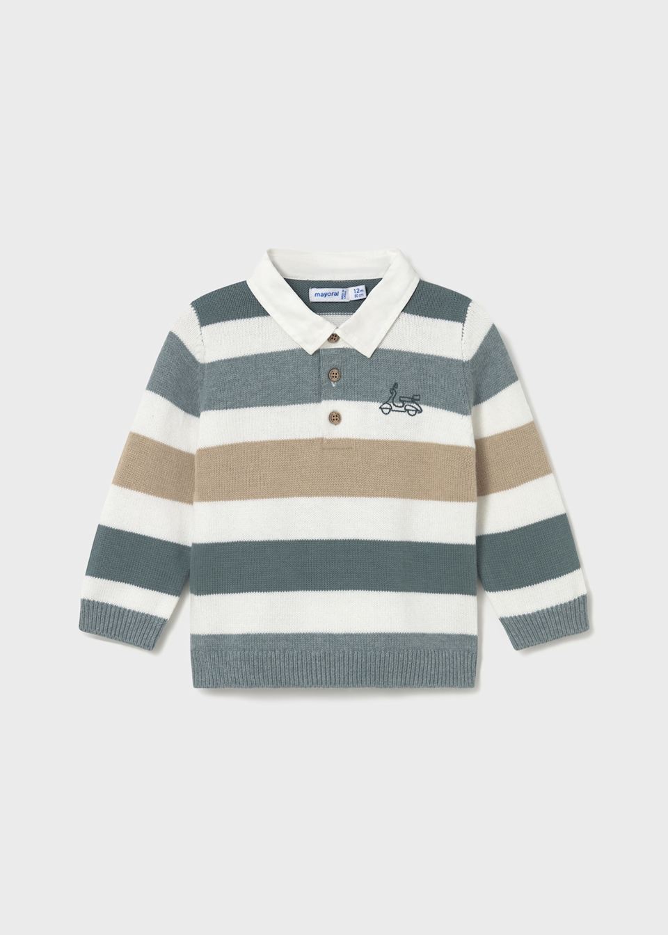 Pullover Maokragen gestreift Baby