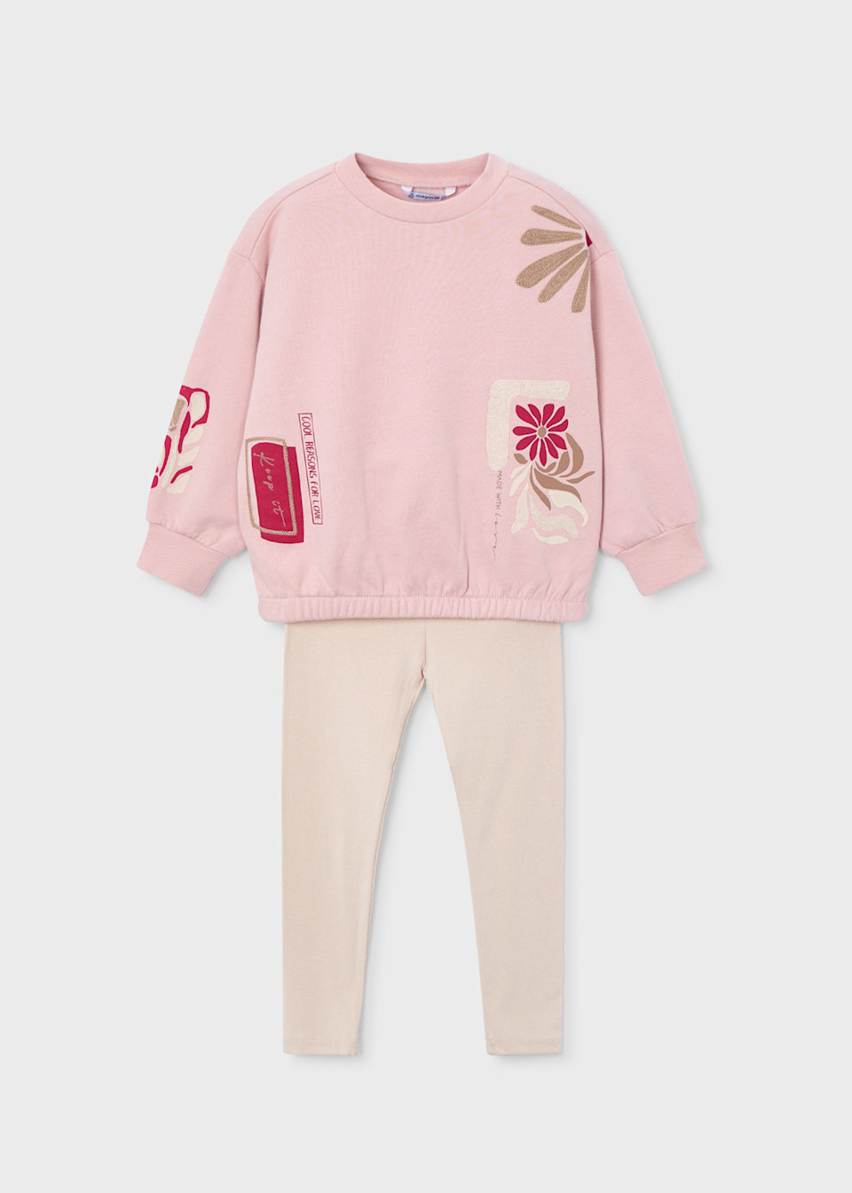 Girl Printed Sweatshirt and Leggings Set