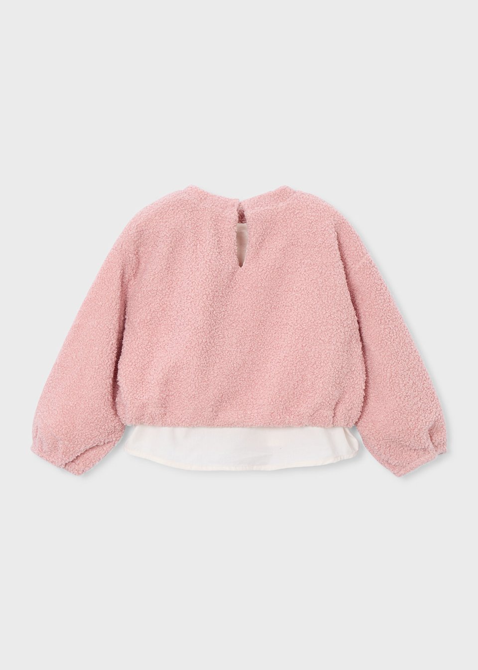 Girl Sweatshirt With Contrast Sherpa