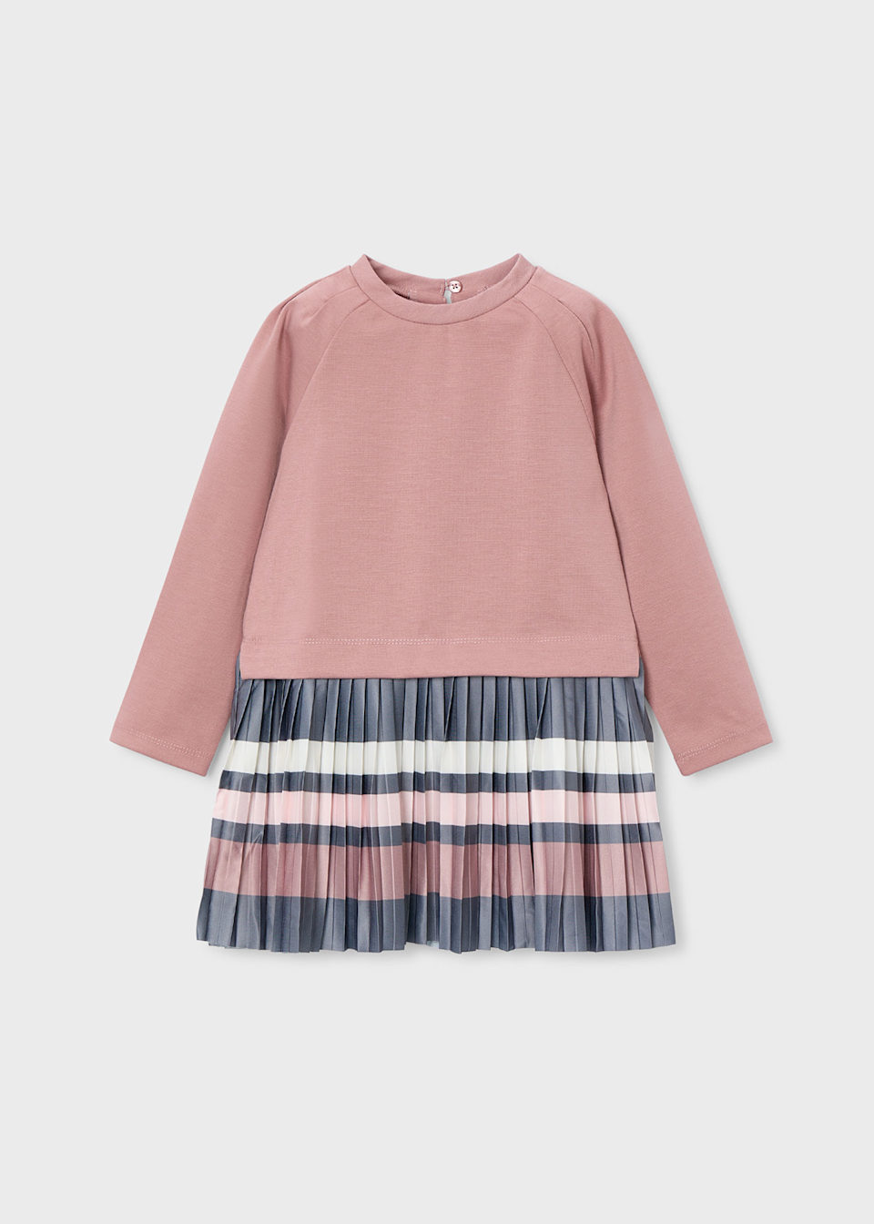 Girls combined striped dress