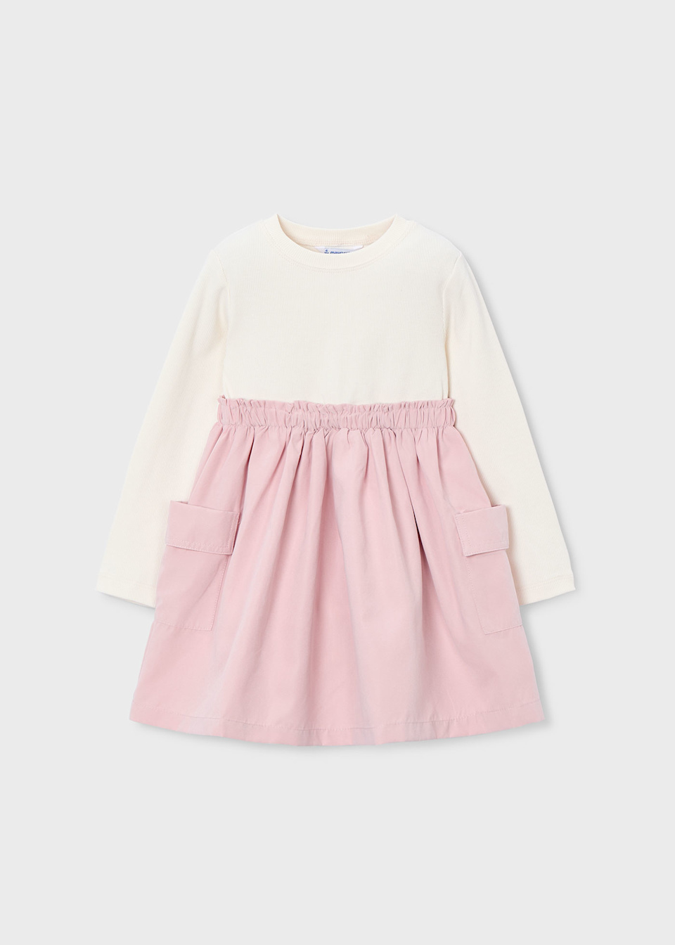 Vestido combinado cargo niña