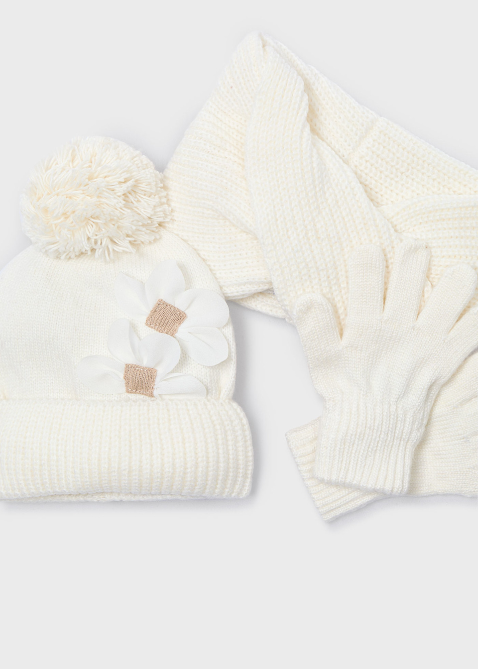 Conjunto 3 piezas bufanda niña