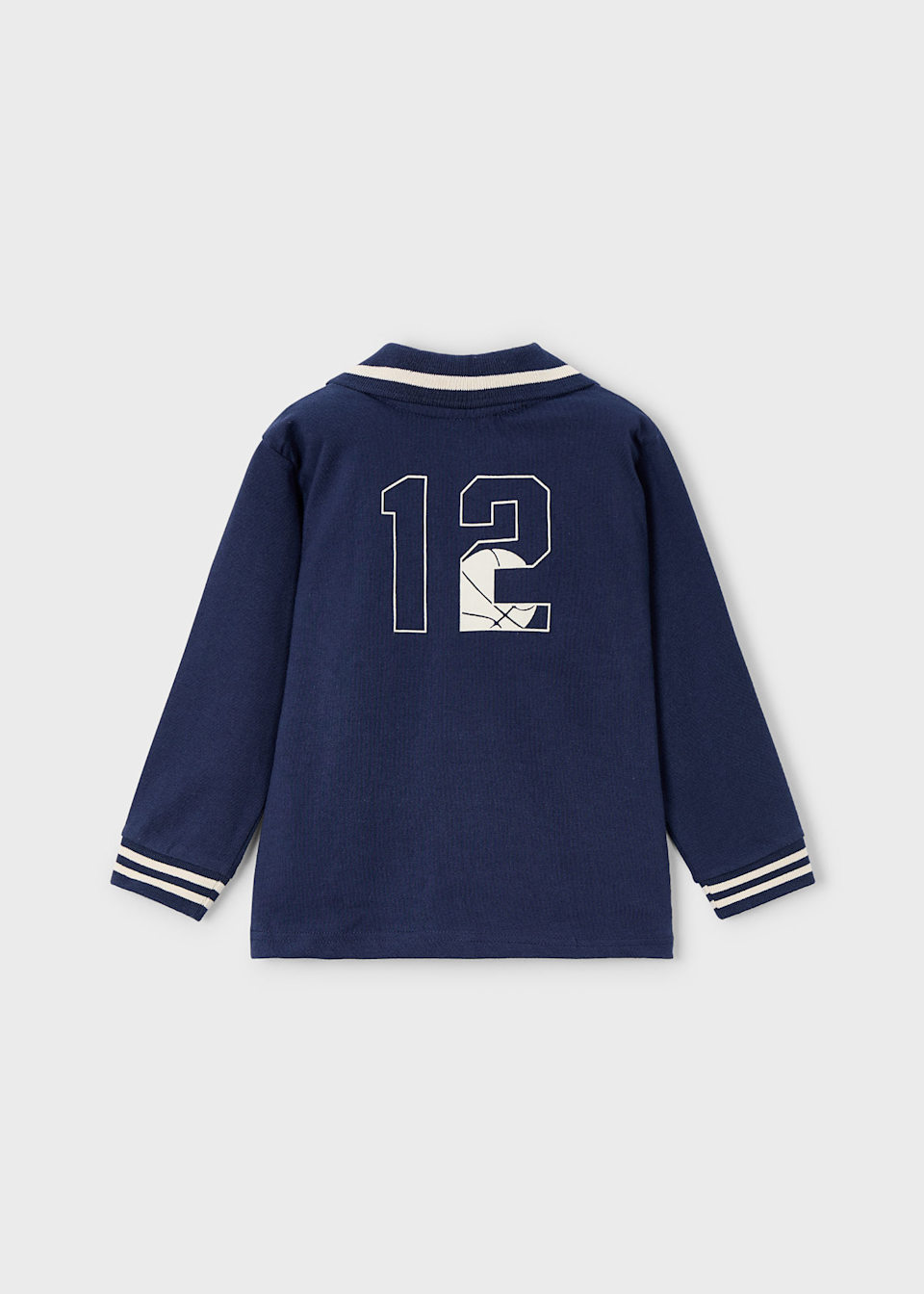 Boys long sleeved print polo