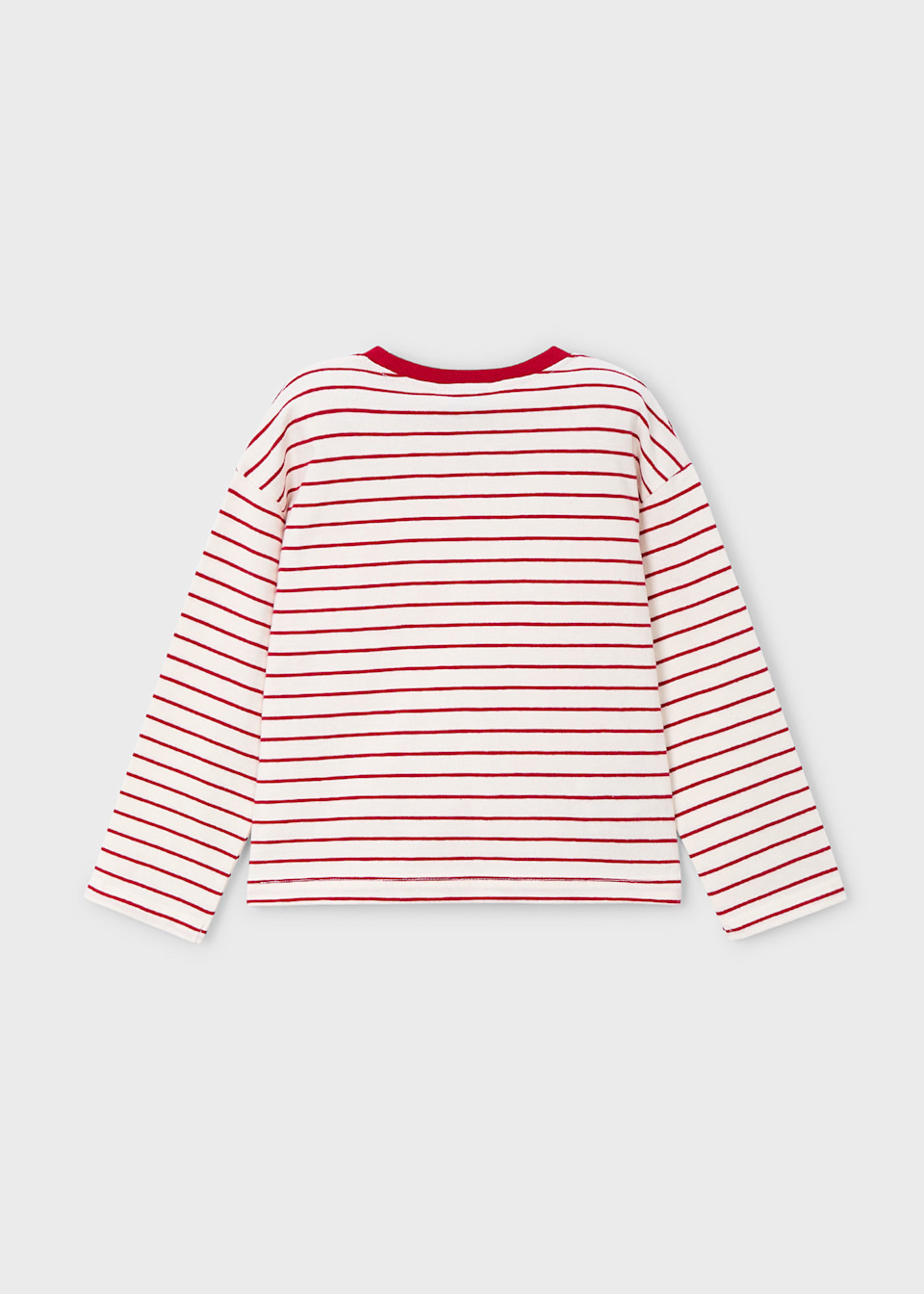 Unisex long sleeved striped shirt