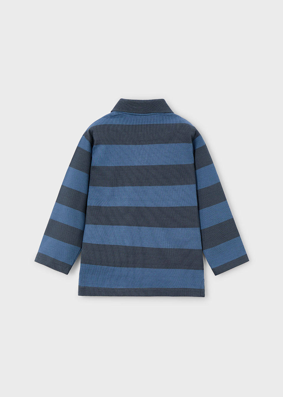 Boys long sleeved striped polo shirt