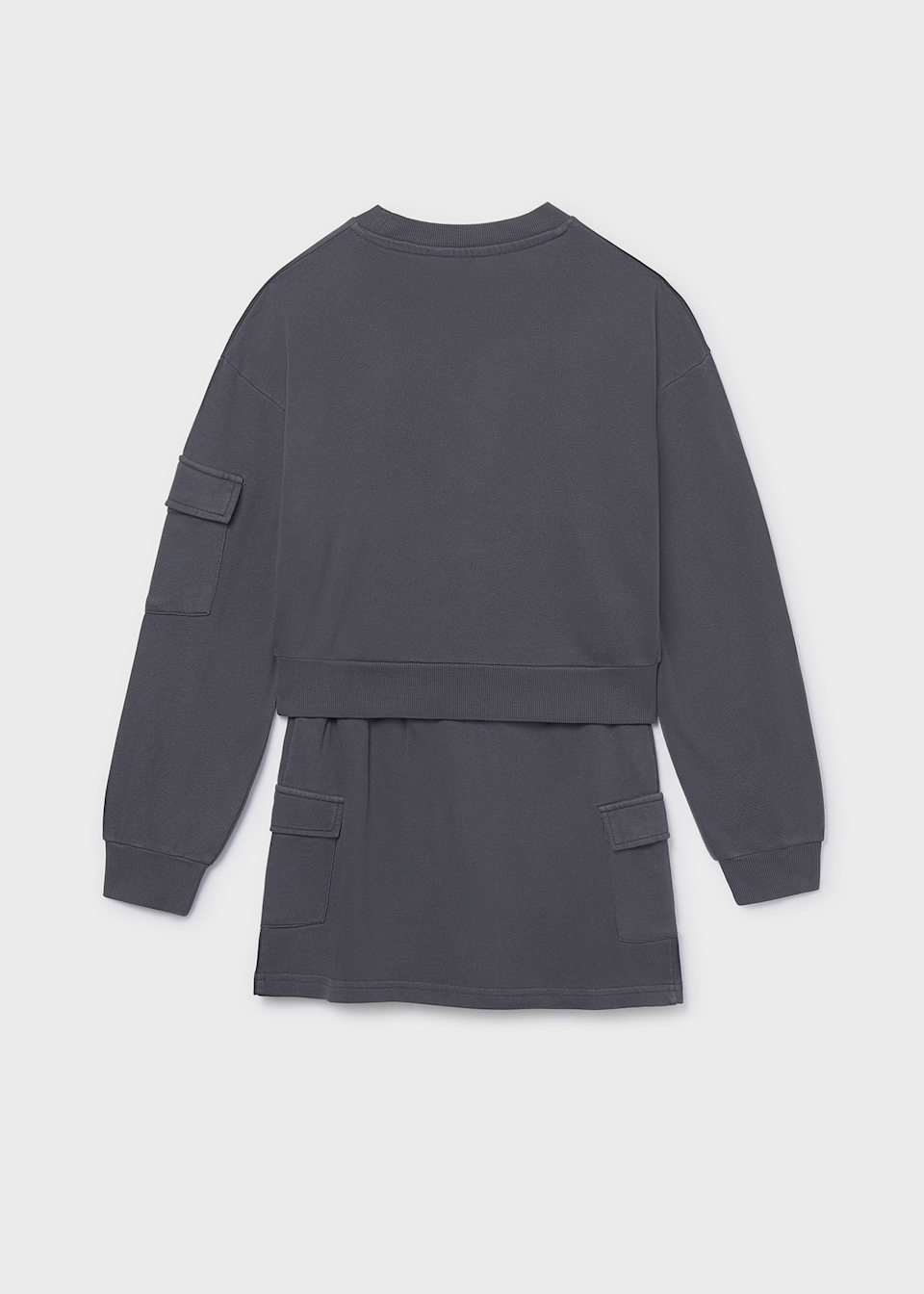 Girl Cargo Skirt and Sweatshirt Set