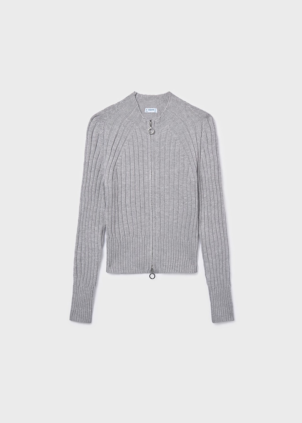 Girls knitted zip up cardigan