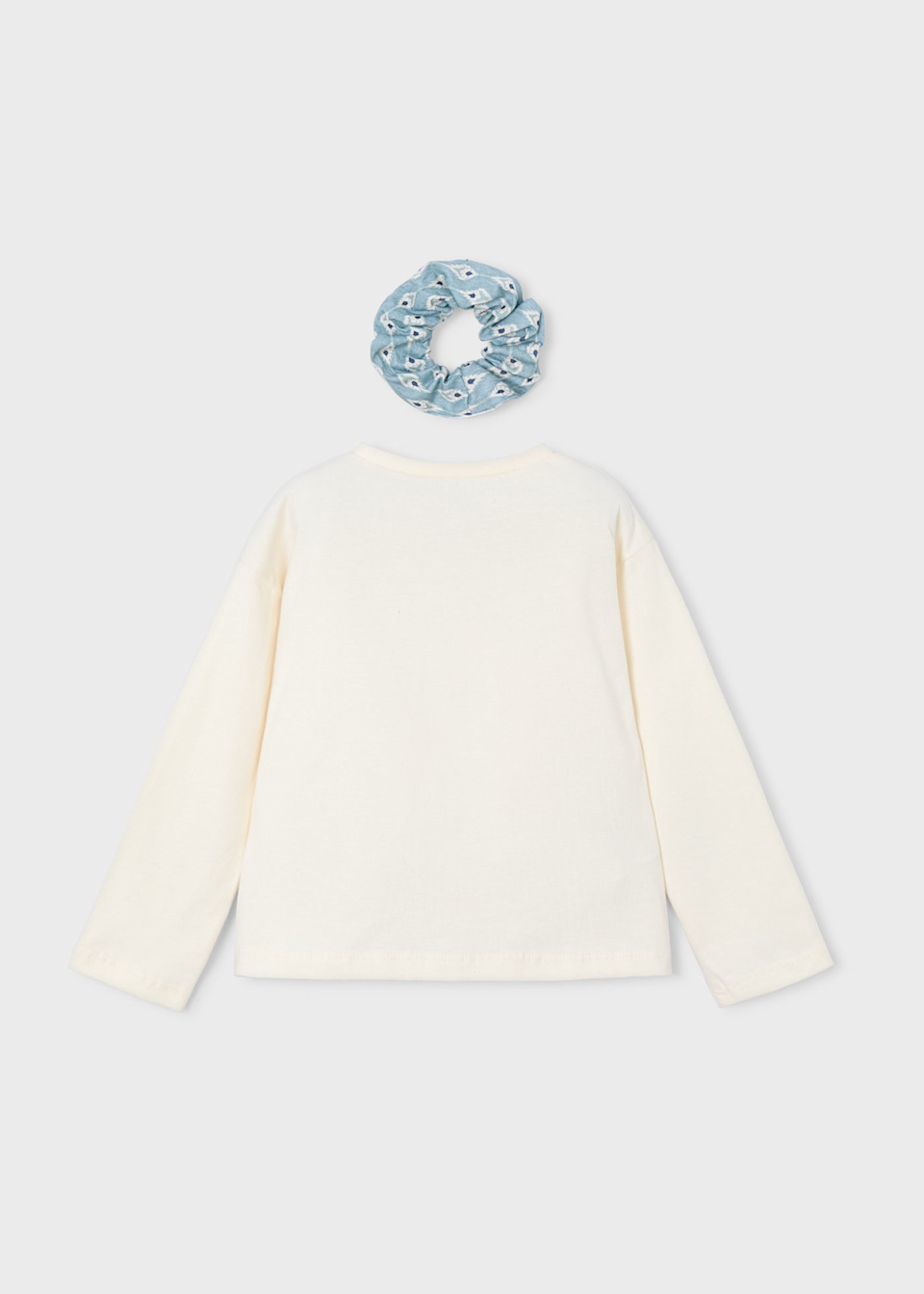 Girls long sleeved t-shirt with scrunchie