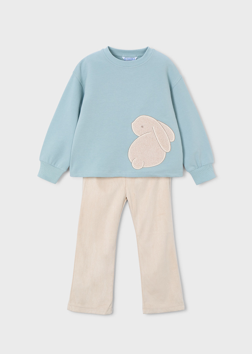 Girls legging and embroidered jumper set