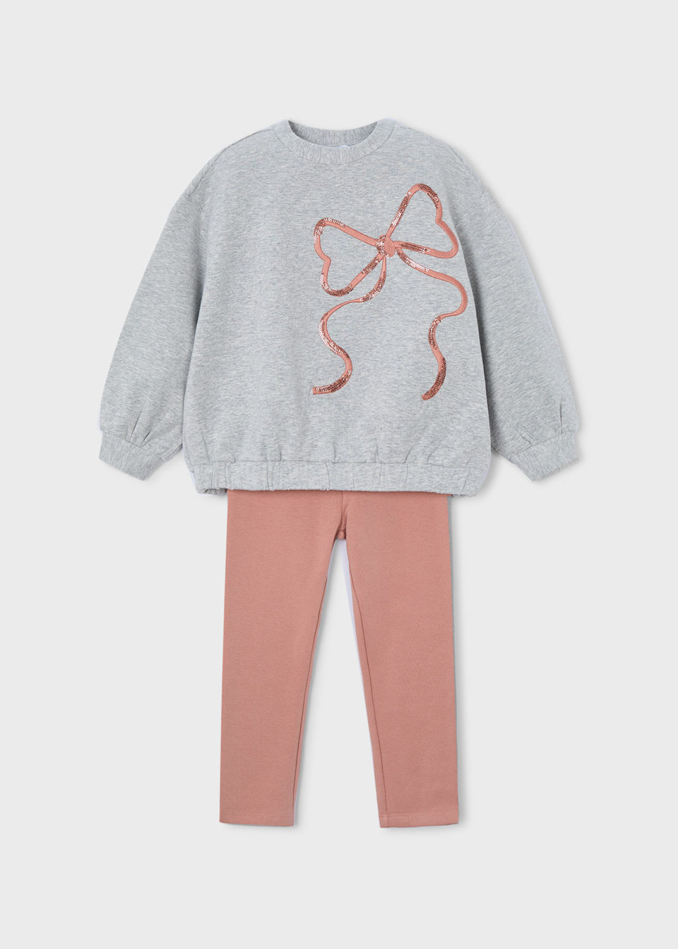 Conjunto legging y sudadera lazo niña